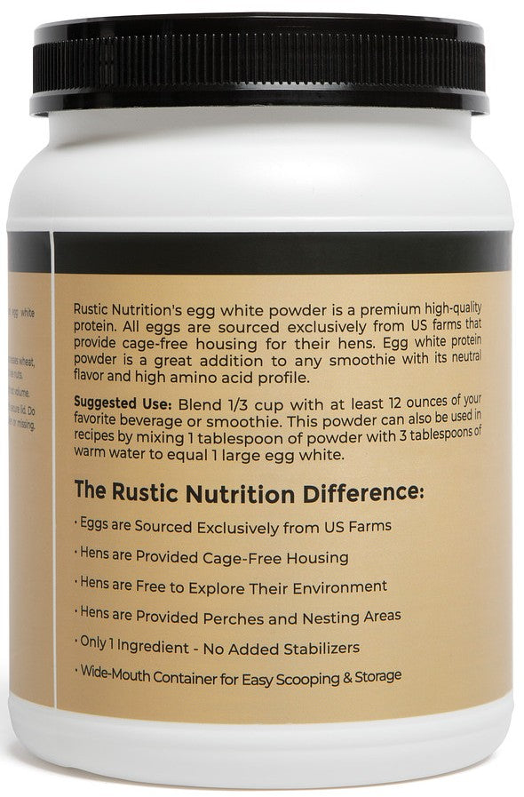 Rustic Nutrition - Cage-Free Egg White Powder