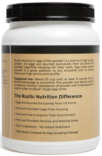 Rustic Nutrition - Cage-Free Egg White Powder