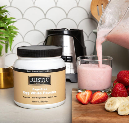 Cage-Free Egg White Protein Powder, Made in USA from Humanely-Raised Cage-Free Eggs, Only 1 Ingredient, Dried Egg Whites (Unflavored, 10.5 Oz)
